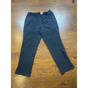 Patagonia Womens L Black Softshell Hiking Pants Reinforced Knee Zippered Cuff